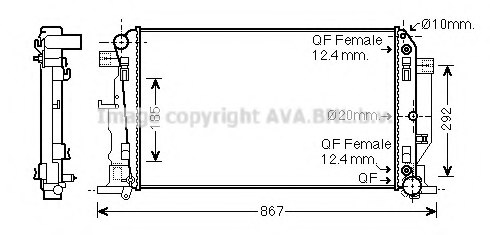 PRASCO MSA2445 Radiator, engine cooling